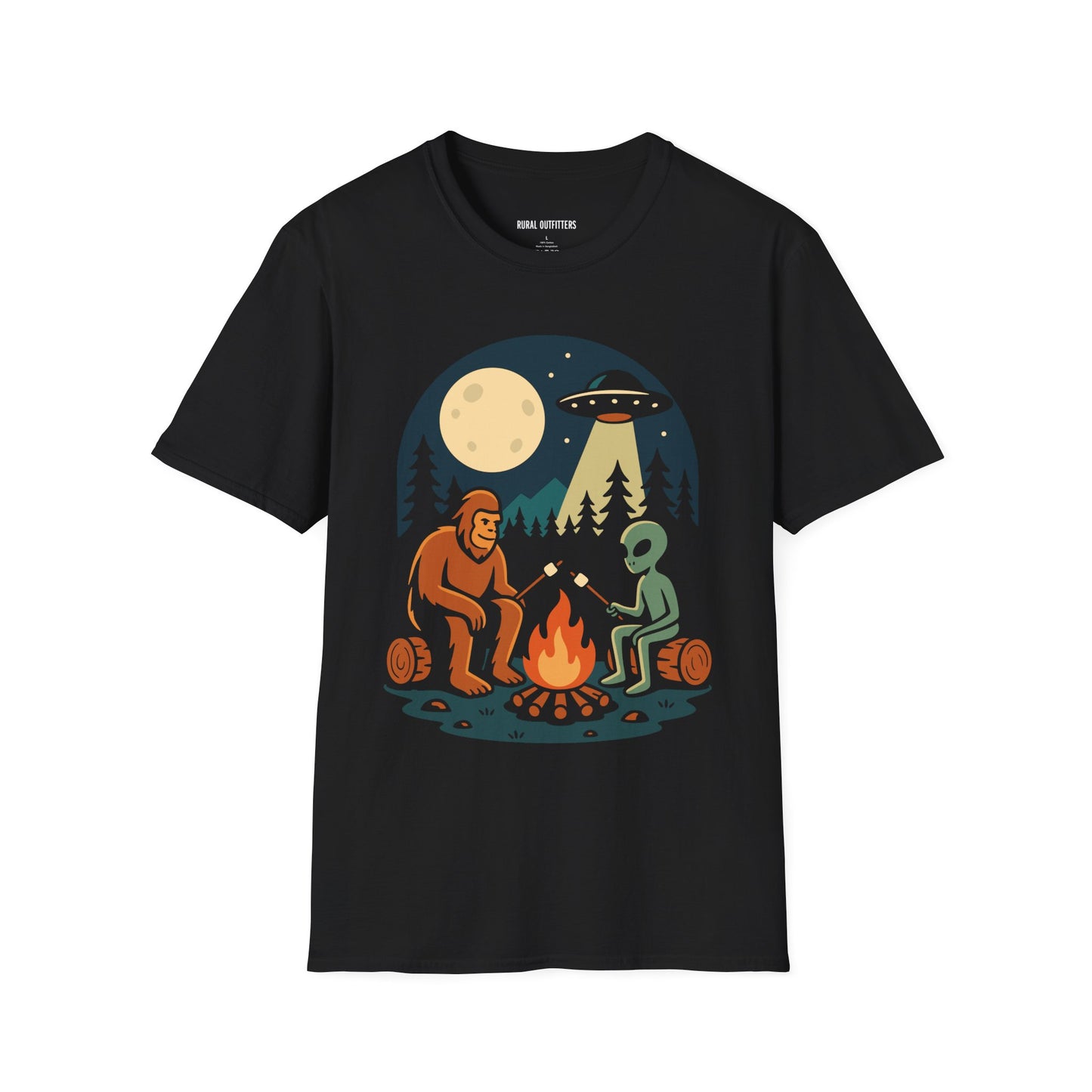 Alien & Big foot Camping T-Shirt