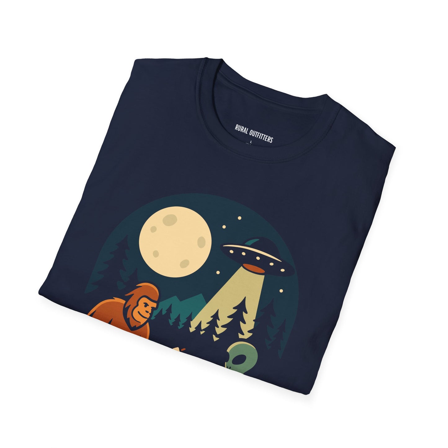 Alien & Big foot Camping T-Shirt