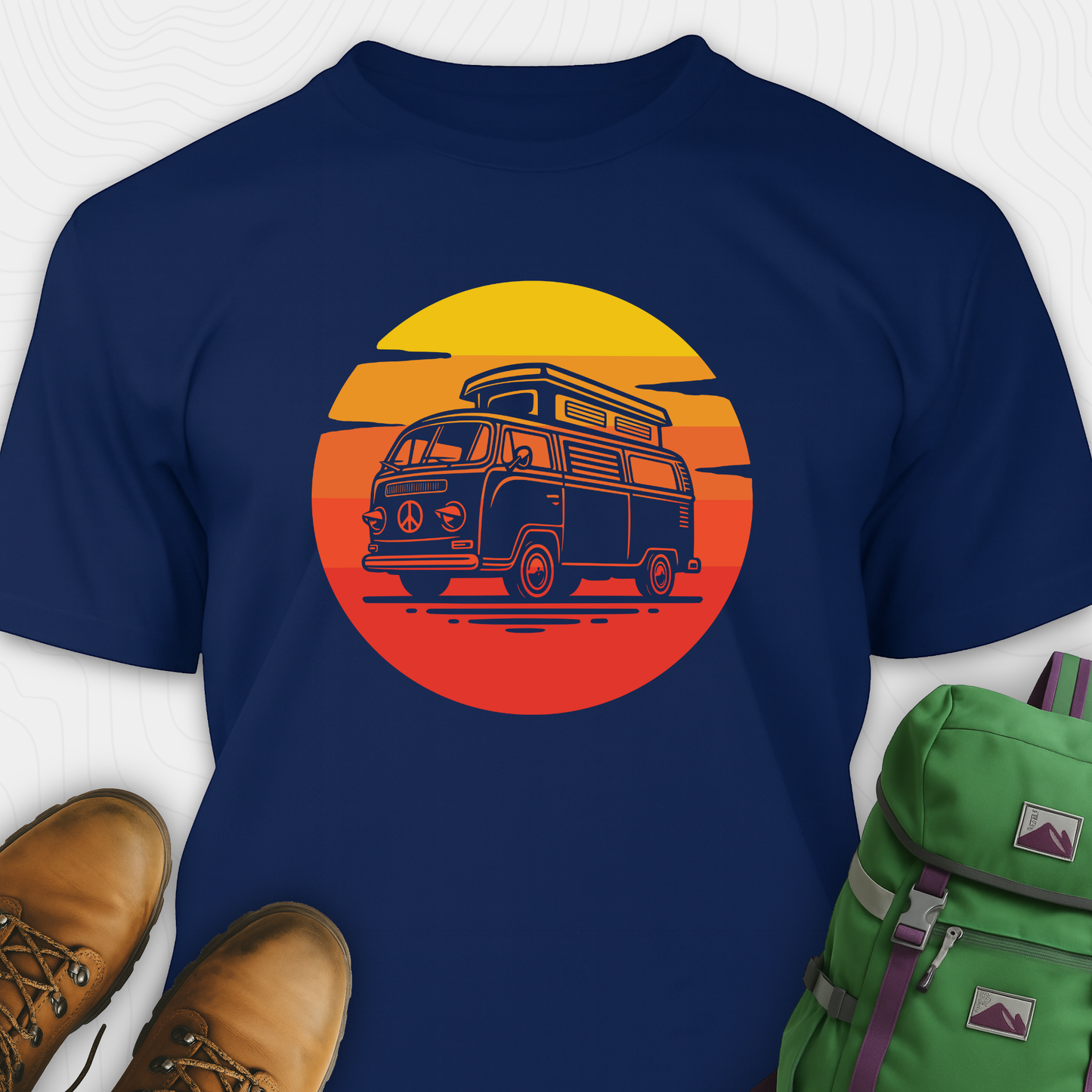 Retro Sunset Campervan T-Shirt