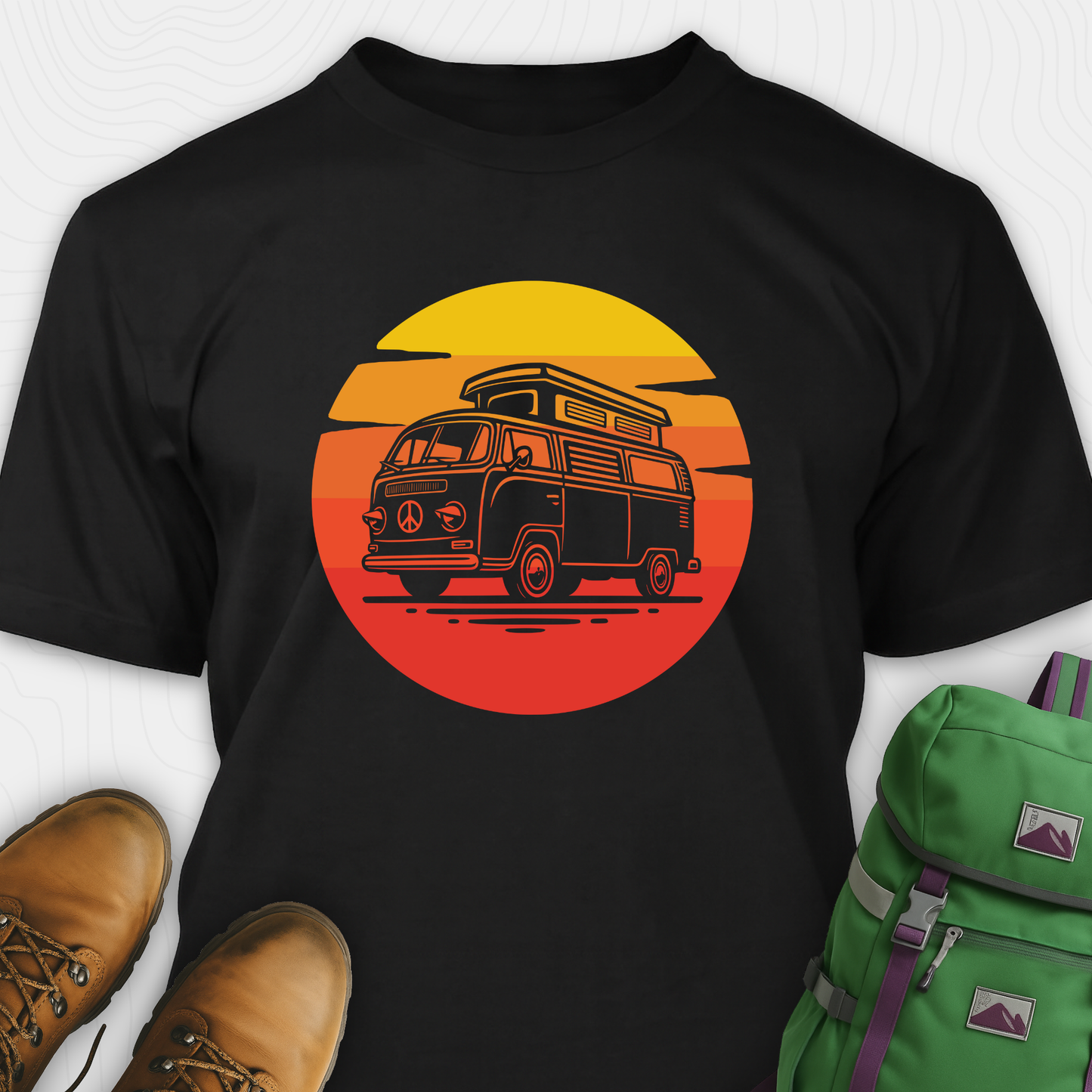 Retro Sunset Campervan T-Shirt