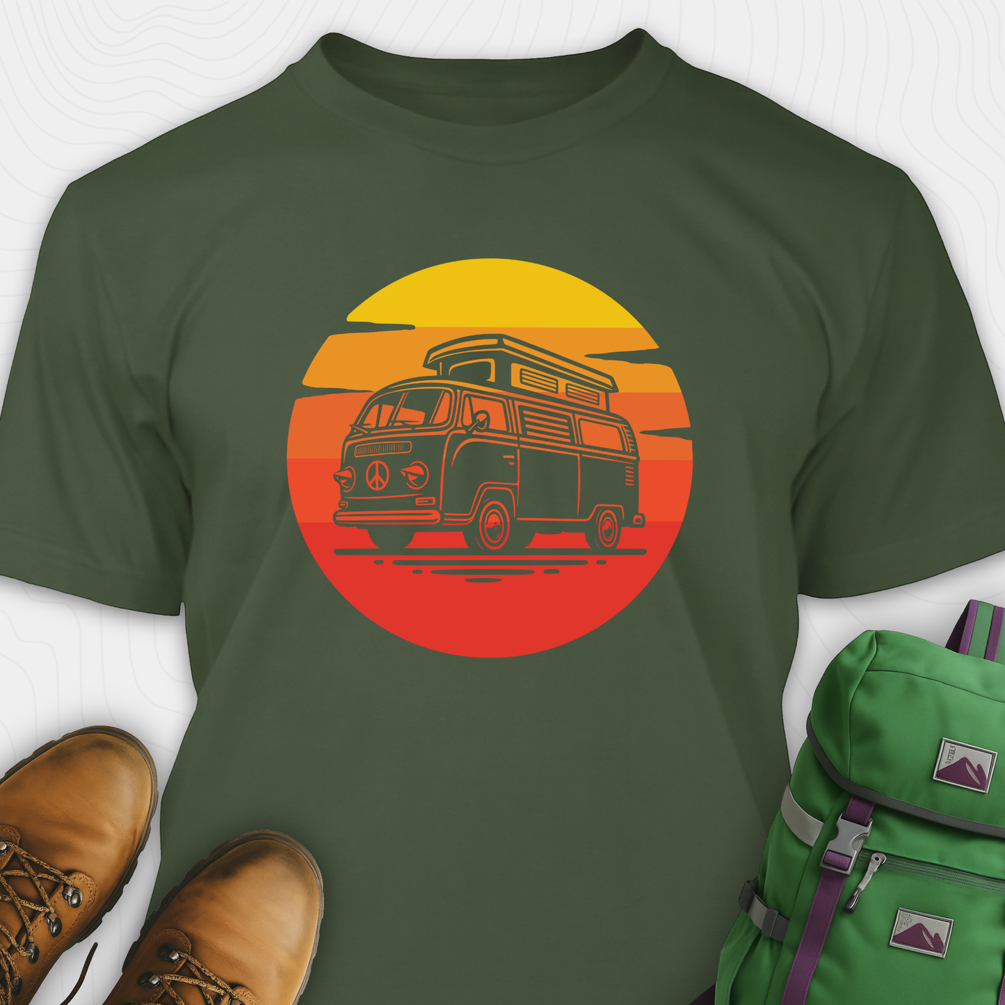Retro Sunset Campervan T-Shirt