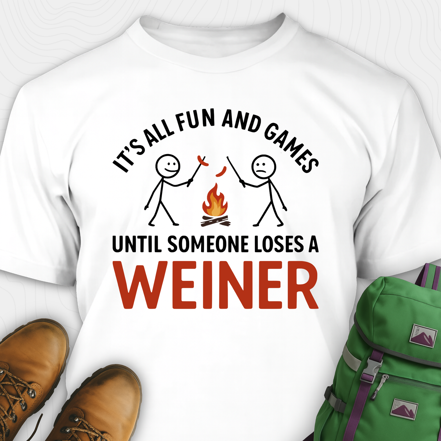 Funny Weiner Camping T-Shirt