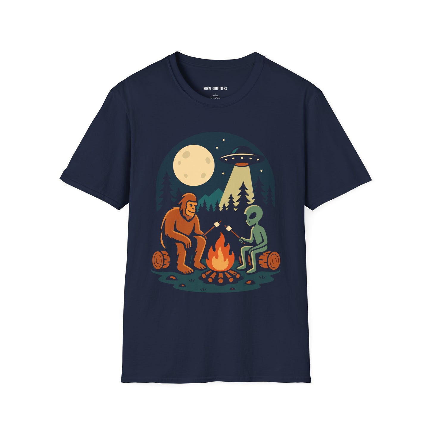 Alien & Big foot Camping T-Shirt