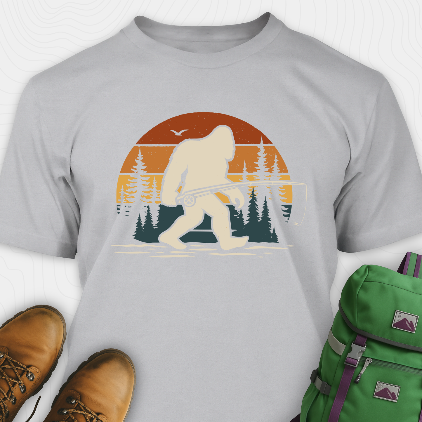 Bigfoot Fishing T-Shirt