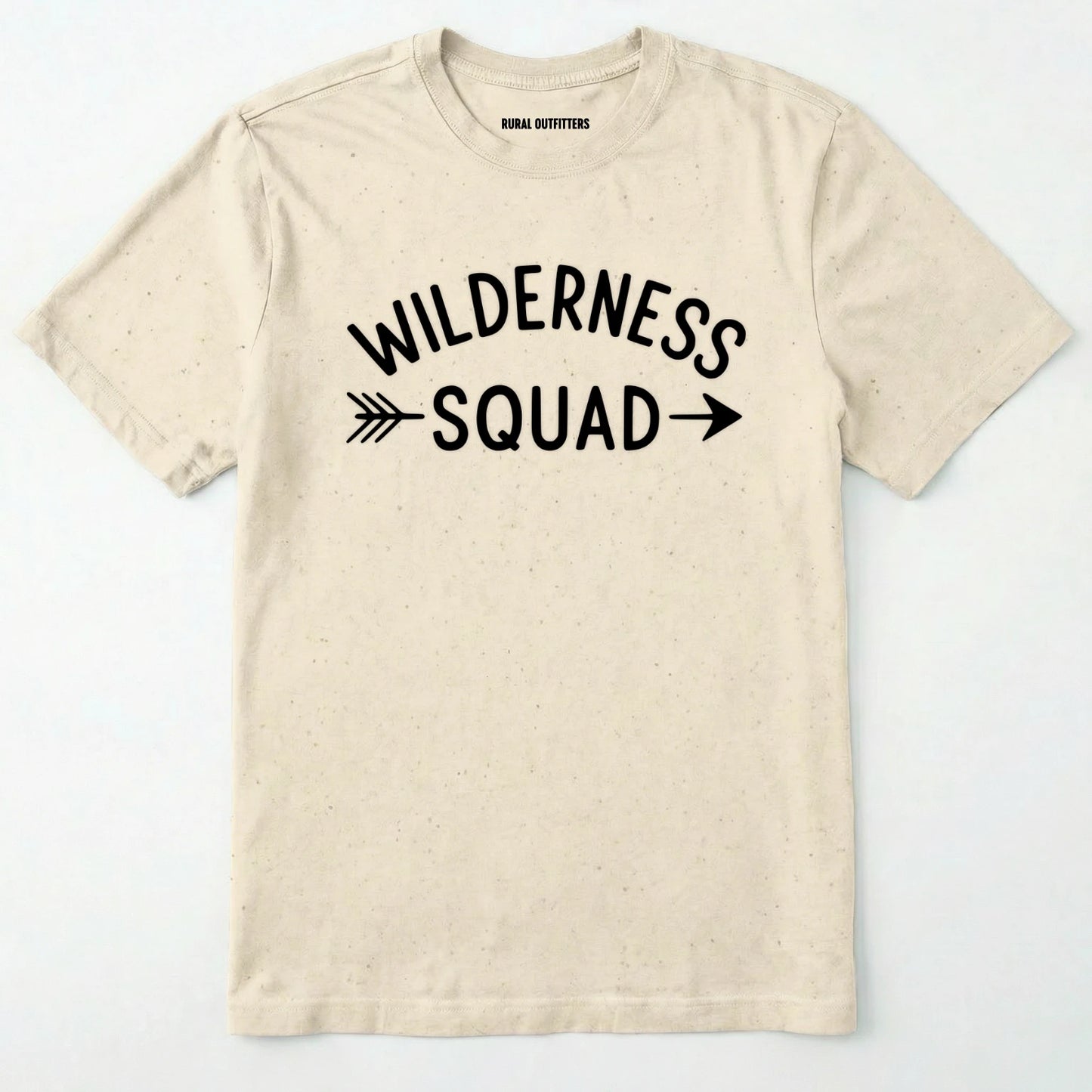 Natural wilderness t-shirt with a simple arrow graphic on a white background.