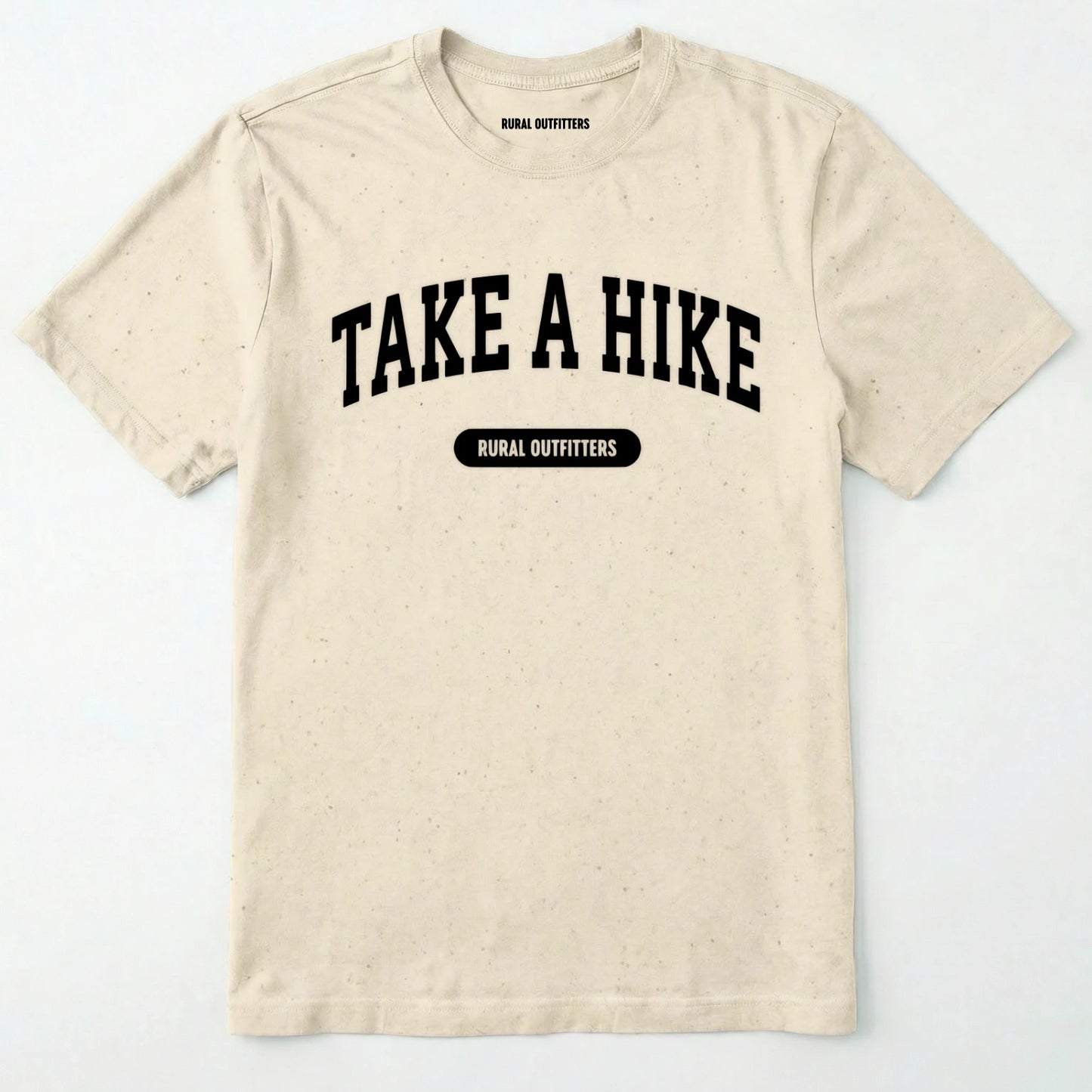 Natural take a hike t-shirt on a plain white background