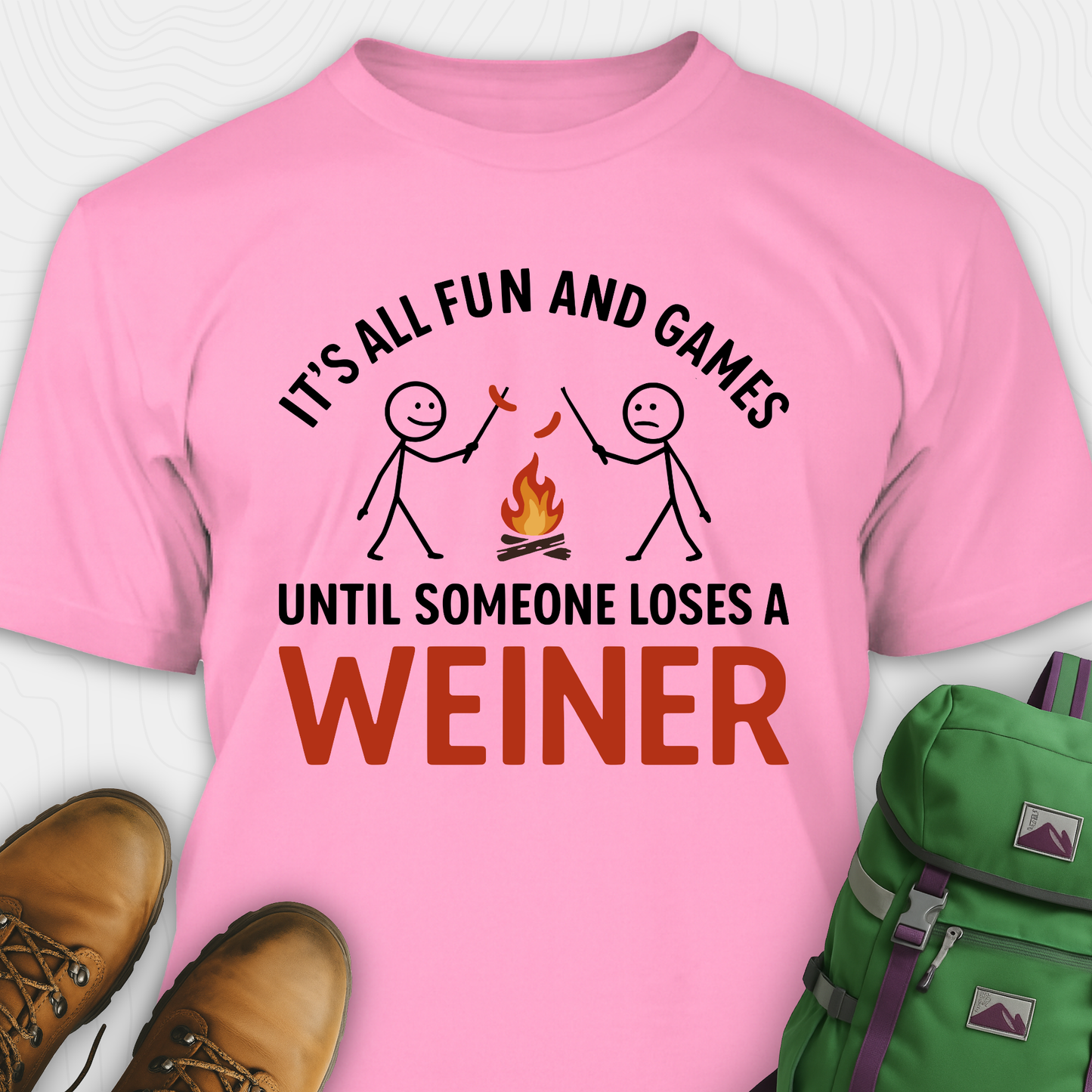 Funny Weiner Camping T-Shirt