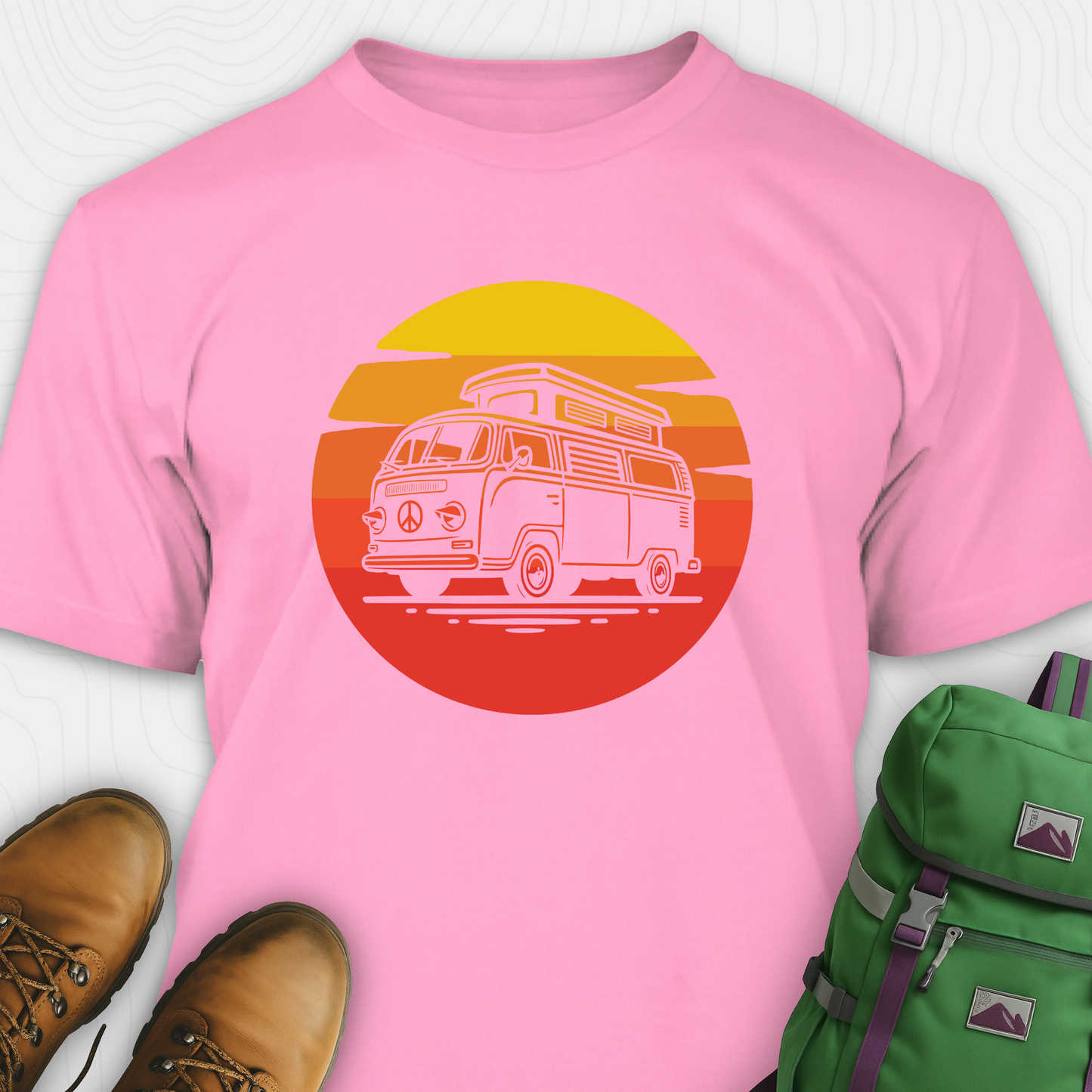 Retro Sunset Campervan T-Shirt