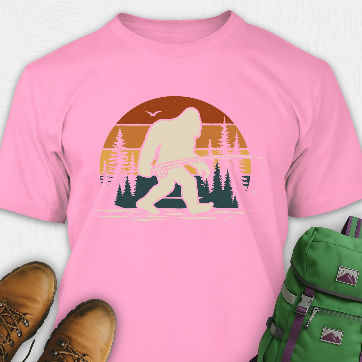 Bigfoot Fishing T-Shirt