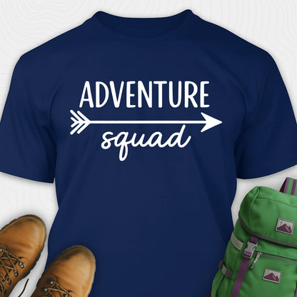 Navy adventure squad t-shirt with white arrow design