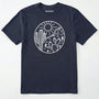 Navy cactus shirt featuring desert landscape and cactus illustration on a white background.