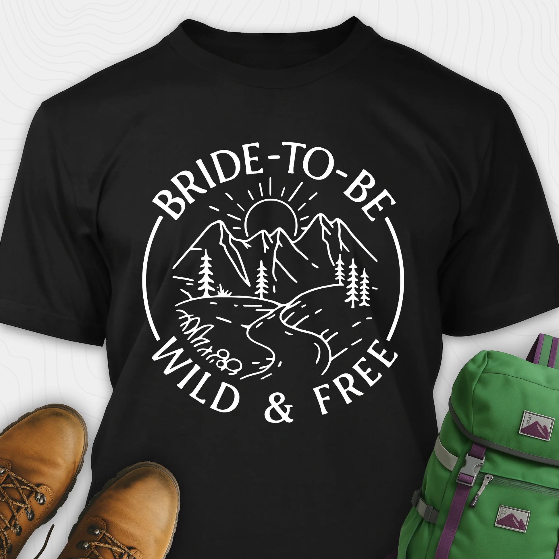 Black bride to be t-shirt featuring wild and free bachelorette theme