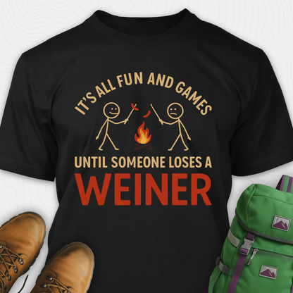 Funny Weiner Camping T-Shirt