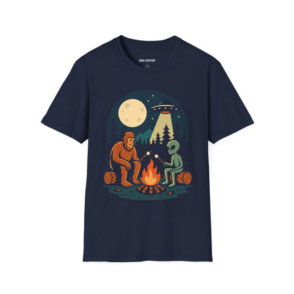 Alien & Big foot Camping T-Shirt