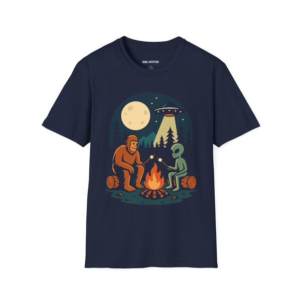 Alien & Big foot Camping T-Shirt