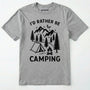 Sport Grey t-shirt with 'i'd rather be camping' text and camping graphic on a white background