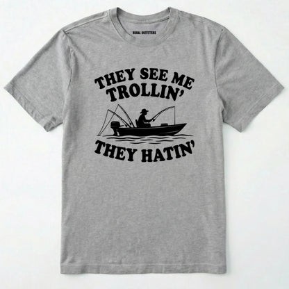 Sport Grey t-shirt with black graphic and text on a white background
