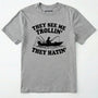 Sport Grey t-shirt with black graphic and text on a white background