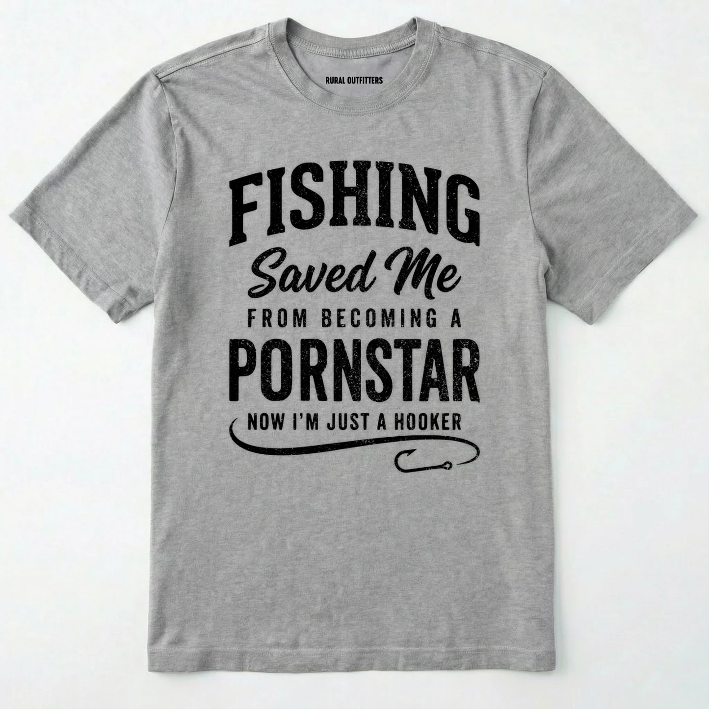 Sport Grey t-shirt with black text on a white background
