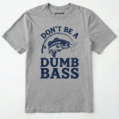 Sport Grey t-shirt with royal text and fish graphic on a white background