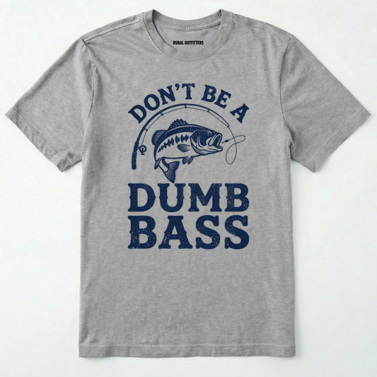 Sport Grey t-shirt with royal text and fish graphic on a white background