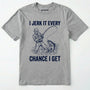 Sport Grey t-shirt with a fishing graphic and text on a white background