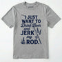 Sport Grey t-shirt with royal text and graphics on a white background