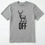 Sport Grey t-shirt with a deer graphic and 'off' text on a white background