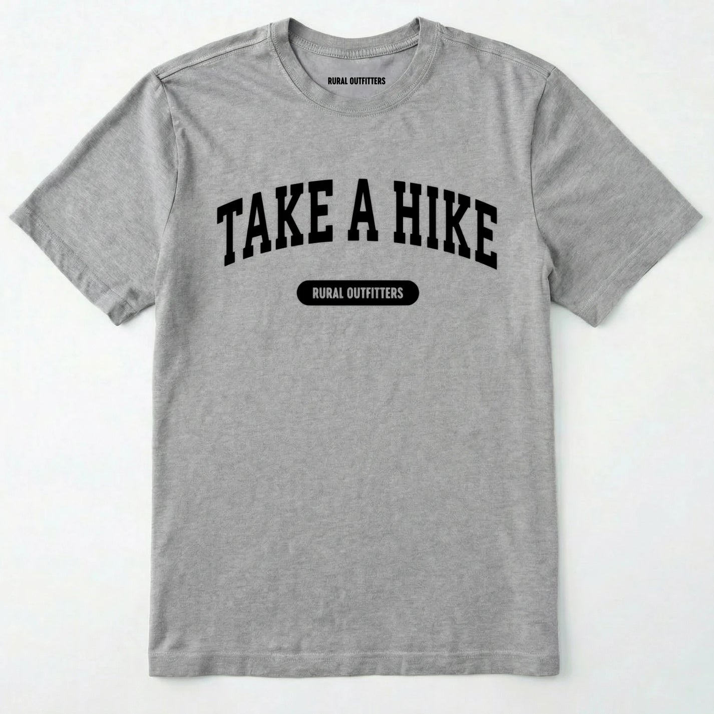 Sport Grey take a hike t-shirt on a plain white background