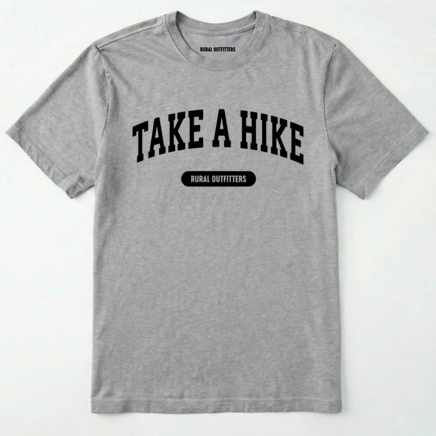 Sport Grey take a hike t-shirt on a plain white background