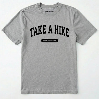 Sport Grey take a hike t-shirt on a plain white background