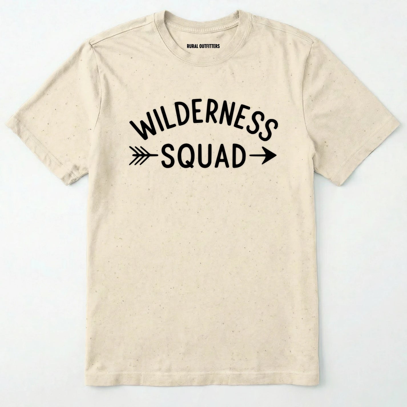 Natural wilderness t-shirt with a simple arrow graphic on a white background.