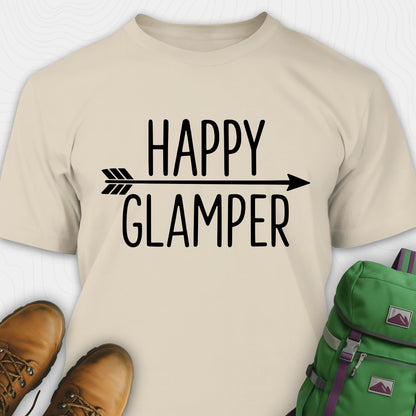Sand happy glamper shirt with arrow graphic