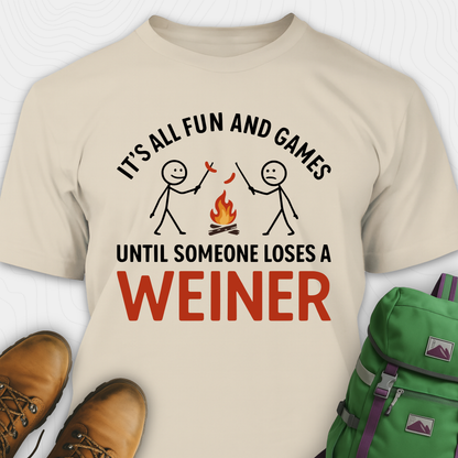 Funny Weiner Camping T-Shirt