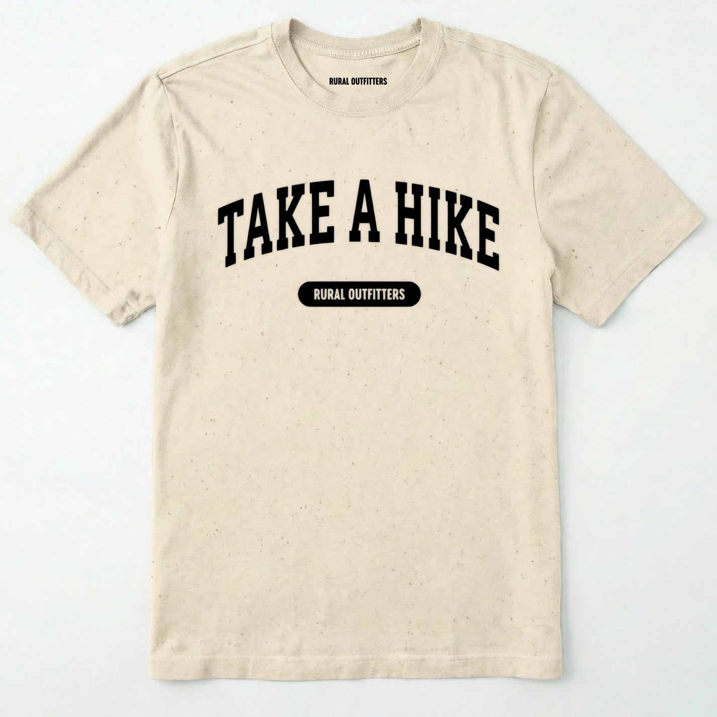 Natural take a hike t-shirt on a plain white background